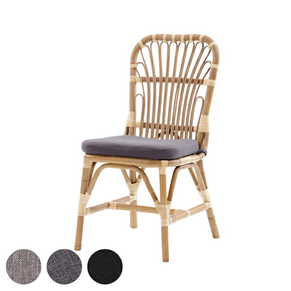 楽天市場】籐 ダイニングチェア クッション付 ラタン製 座面高45cm