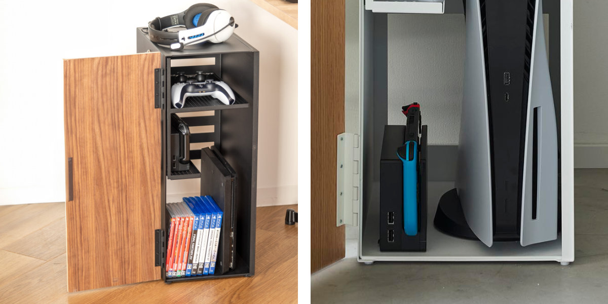 楽天市場】山崎実業 tower ゲーム機収納ラック タワー