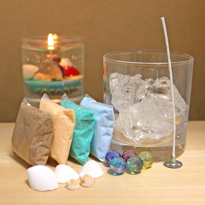 楽天市場】自分で作る！キャンドル6点セットA04(グラス、芯、カラー