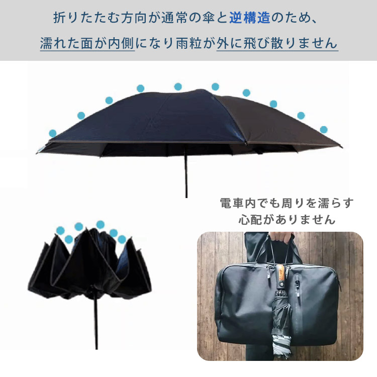 楽天市場】【プレゼント付】NURASAN-J 27 逆折りたたみ傘 晴雨兼用