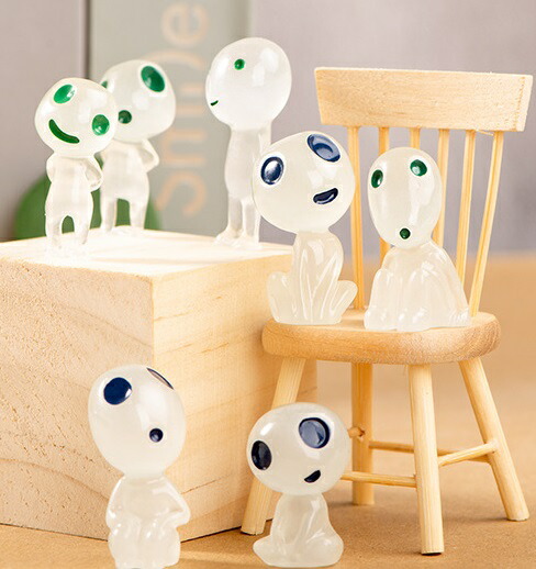 楽天市場】蓄光 フィギュア 光るこだま グリーン系/ブルー系 10体