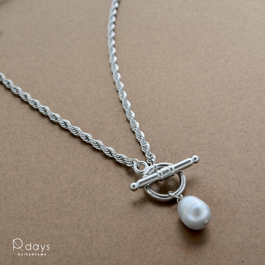 楽天市場】ステンレス ロープ チェーン ＆ 淡水パール マンテル