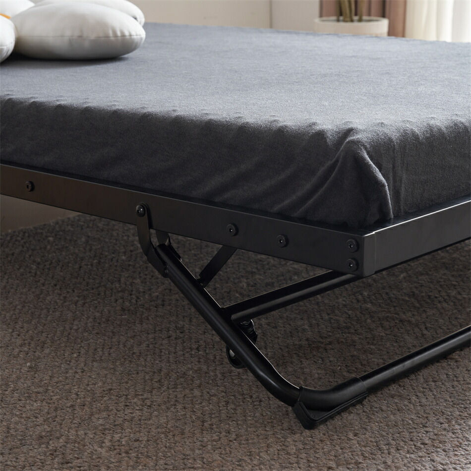 楽天市場】【新作】【ブラック】 パイプベッド 折りたたみベッド