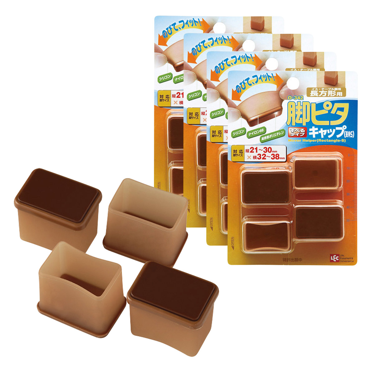 楽天市場】椅子脚カバー 脚ピタキャップ 長角S 長方形用 4個入×4セット
