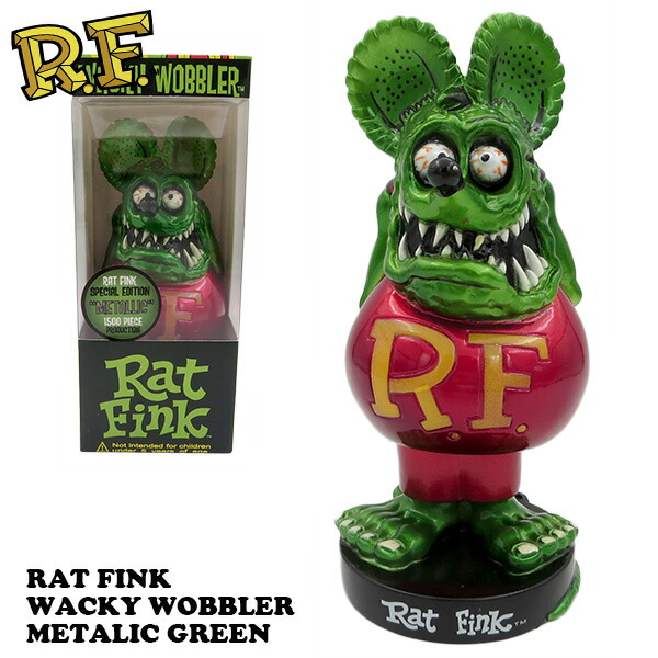 楽天市場】FUNKO Wacky Wobbler RAT FINK （メタリックグリーン