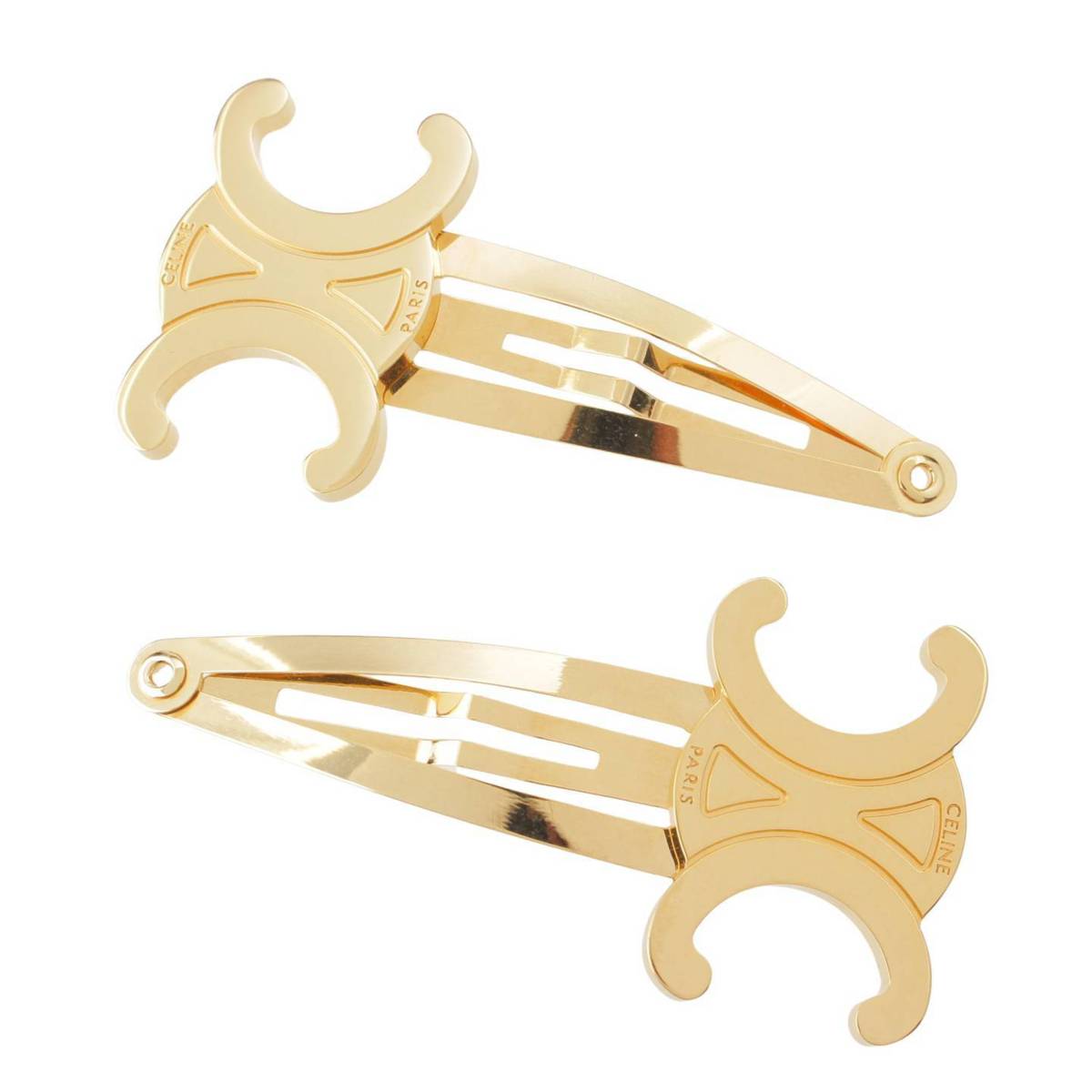 楽天市場】【セリーヌ】Celine トリオンフ スナップ ヘアクリップ ヘア