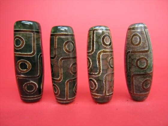 楽天市場】【チベット高級龍紋天珠】逆九眼天珠30×10mm【2粒SET