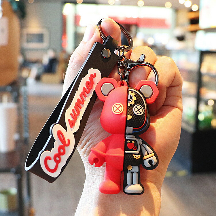 楽天市場】キーホルダー 韓国雑貨 かわいい キーチェーン ロボ ベアー