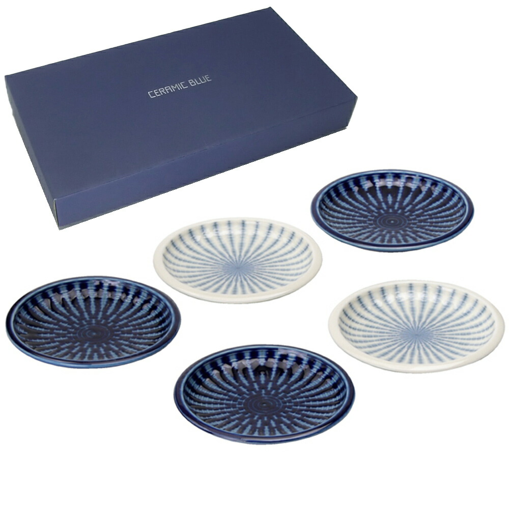 楽天市場】食器セット【セラミックブルー プレート 5P セット】 大人