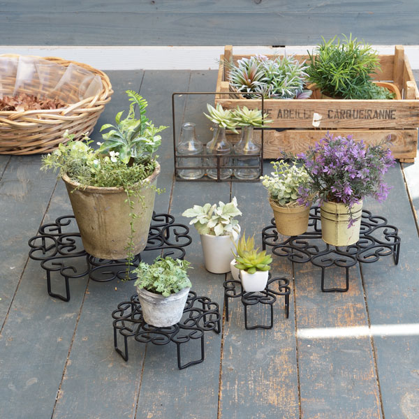 楽天市場】のせるんです 350 プランタースタンド おしゃれ フラワー