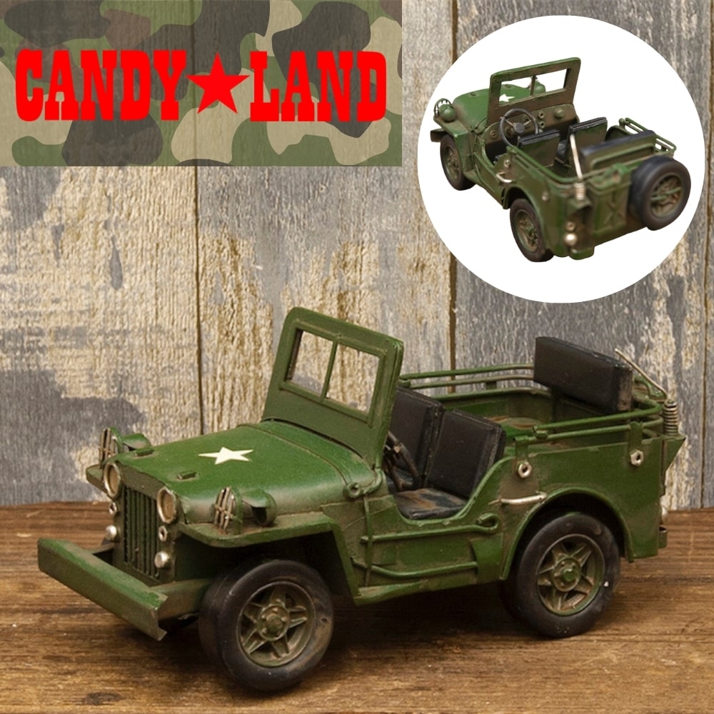 楽天市場】ブリキおもちゃ ミリタリー 模型 ヴィンテージカー アーミー
