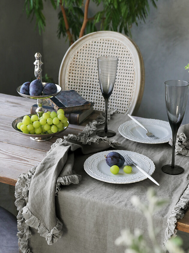 楽天市場】ナプキン スチールグレー 40x40cm Chez moi Chic // グレー