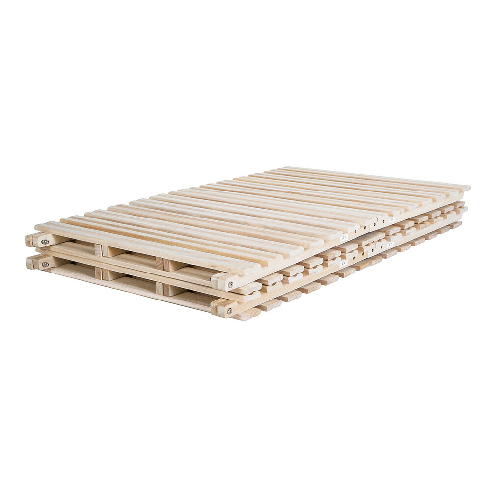 楽天市場】すのこベッド 折りたたみ 天然桐 二つ折り ベッドフレーム