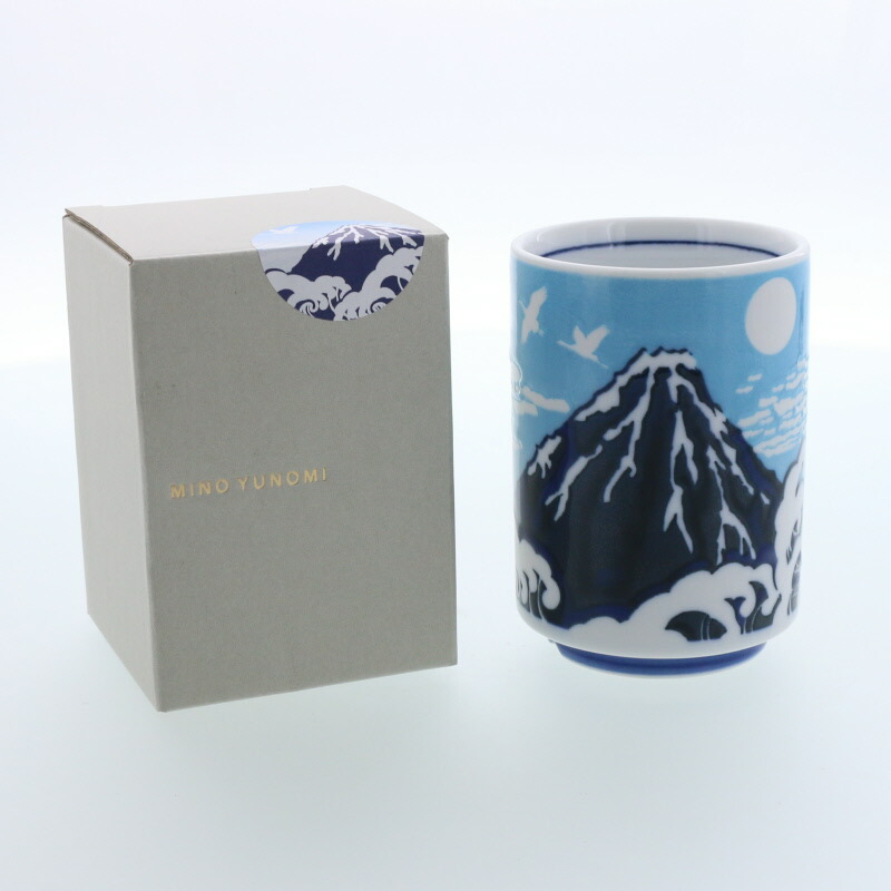 楽天市場】湯呑 270cc MINO YUNOMI 箱入り鳥獣戯画 富士山 湯呑み