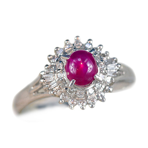 楽天市場】スタールビー リング 0.94ct Pt900 稀少宝石 : ubazakura