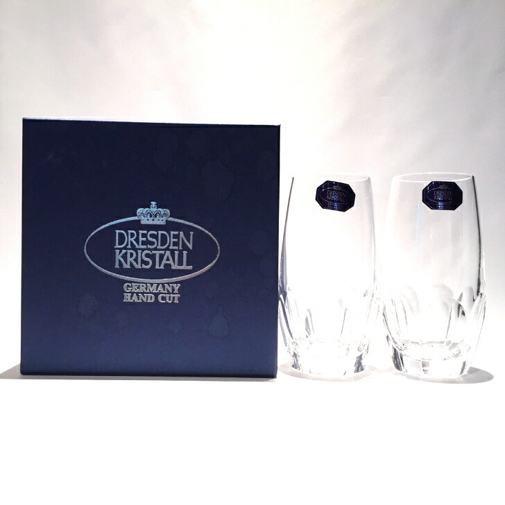 楽天市場】ドレスデン クリスタルロングタンブラーペアセットDRESDEN