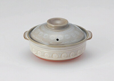 楽天市場】三陶 萬古焼 銀峯花三島 5.5号深鍋 土鍋 21551 : WADA TOKI