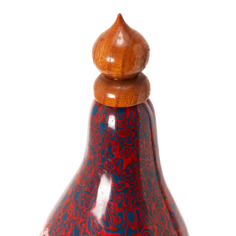 楽天市場】上州瓢箪 ひょうたんの置物020 二段模様 高さ56cm 研ぎ出し