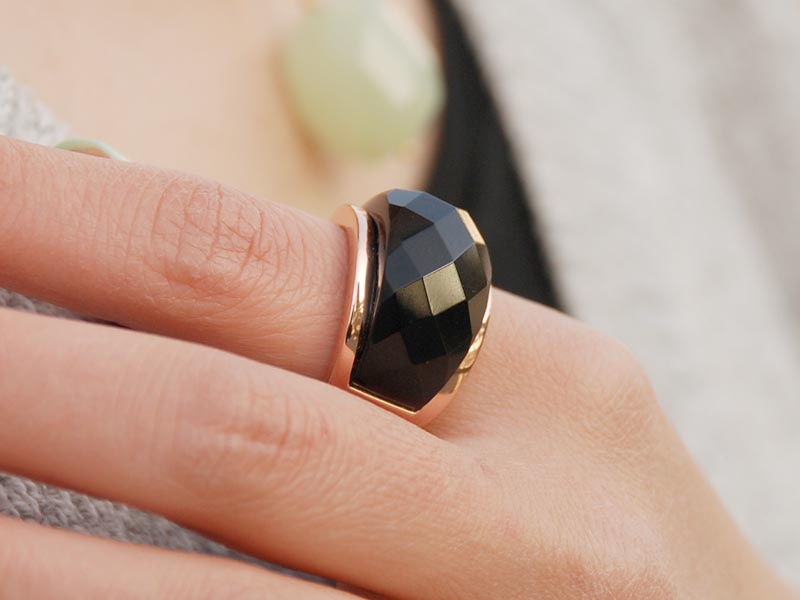 楽天市場】オニキス リング 指輪 SV925 シルバー ブラック カット