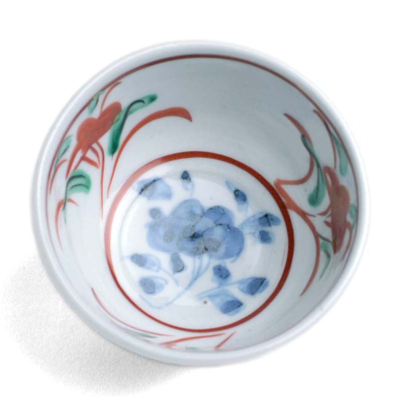 楽天市場】九谷焼：呉須赤絵牡丹文茶碗・須田菁華《汲出・9.0cm》 : 和