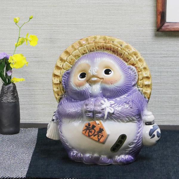 楽天市場】信楽焼 風水狸(紫色) 福徳円満にご利益あり 縁起物 信楽焼