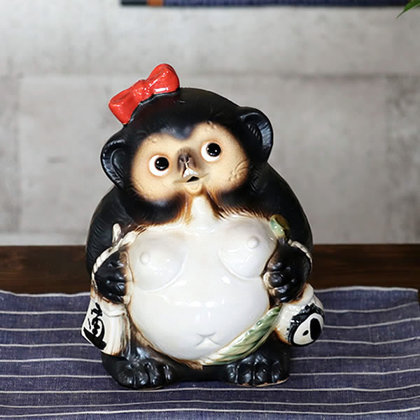 楽天市場】信楽焼 7号福々狸(メス) 信楽焼たぬき縁起物タヌキ 陶器