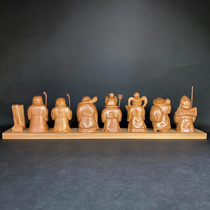 楽天市場】送料無料 屋久杉 開運 七福神 置物 職人 手彫り 縁起物 贈答