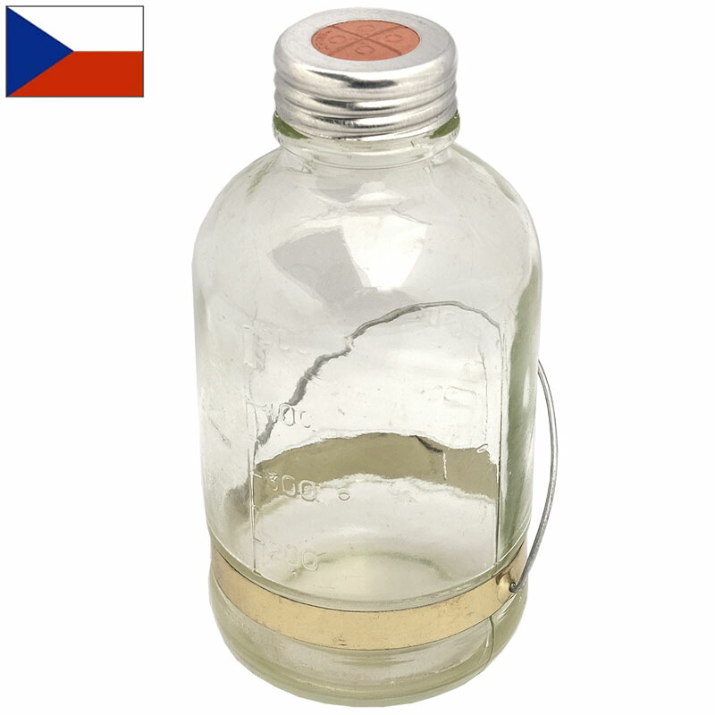 楽天市場】チェコ軍 ガラスボトル 600ml デッドストック EE794NN 容器