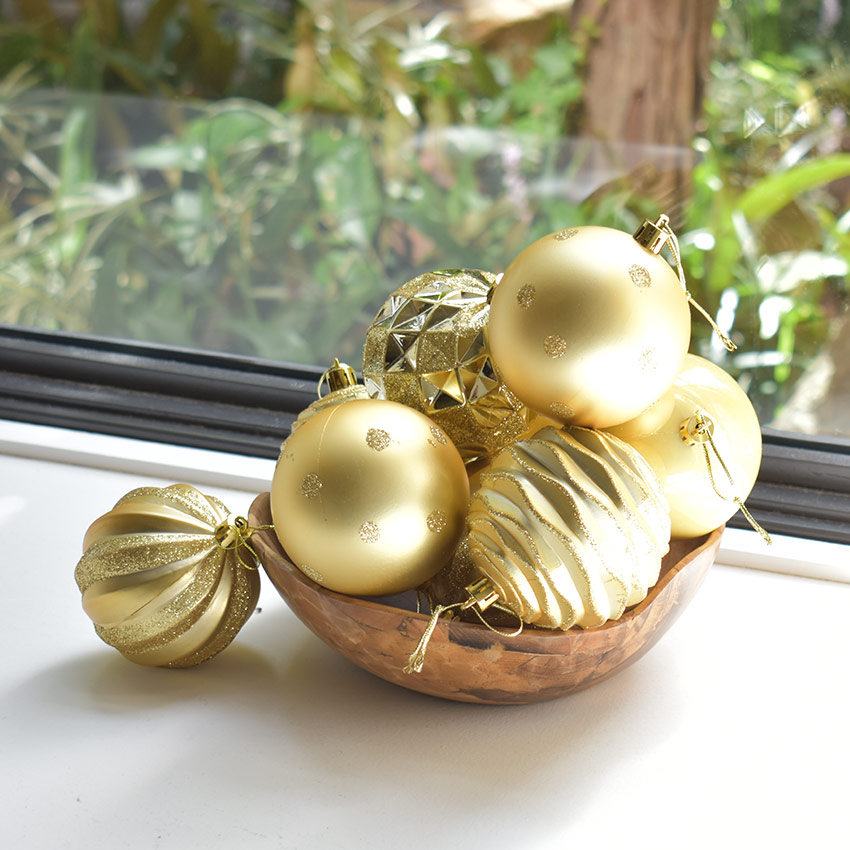 楽天市場】クリスマス オーナメント 12個セット ボール 8cm 大きめ