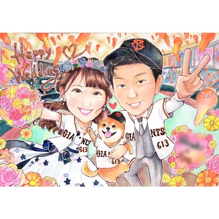 楽天市場】似顔絵のウェルカムボード 結婚式、ブライダルを盛り上げる