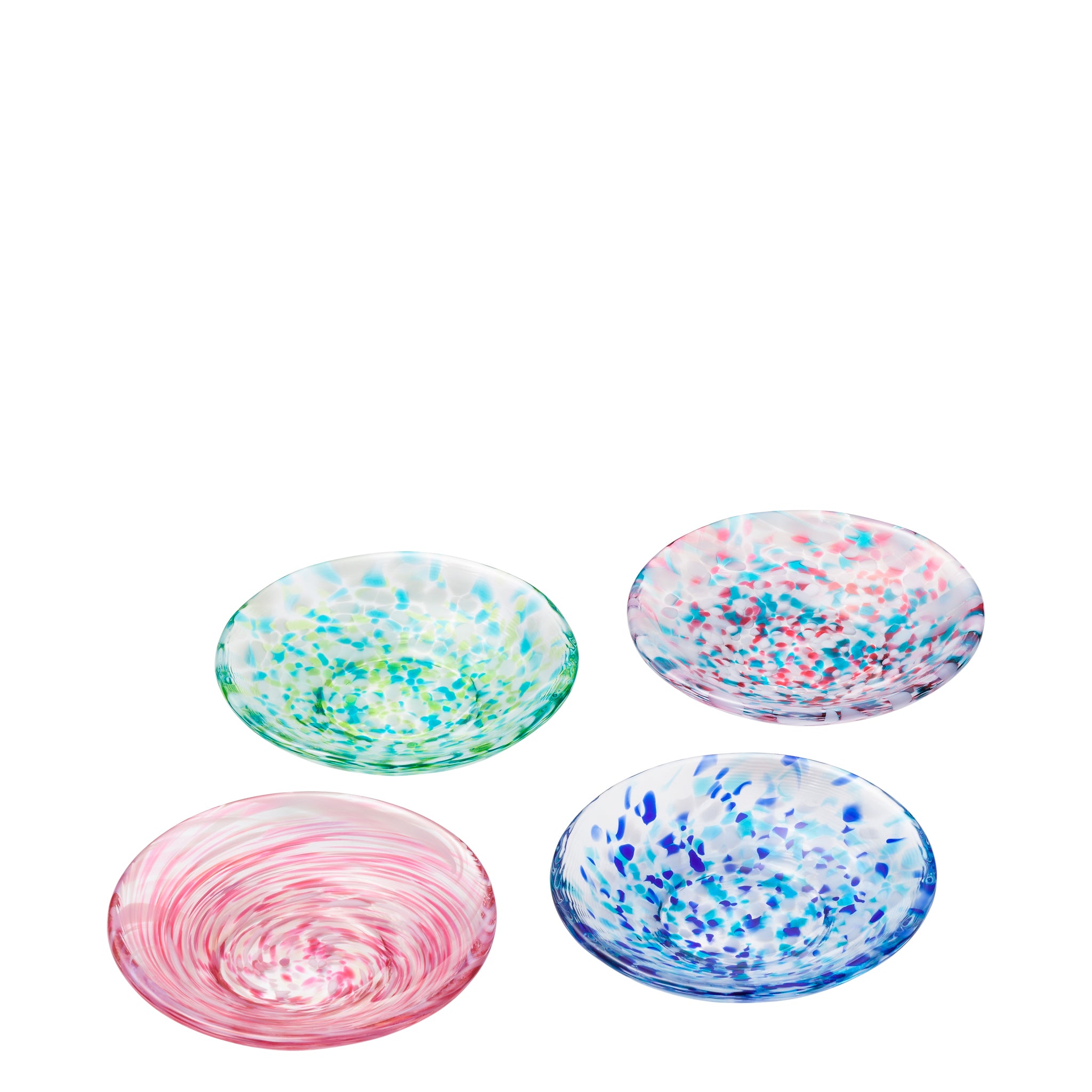 津軽びいどろ 豆皿ギフト 色色豆皿セット (彩あわせ) | プレゼントに