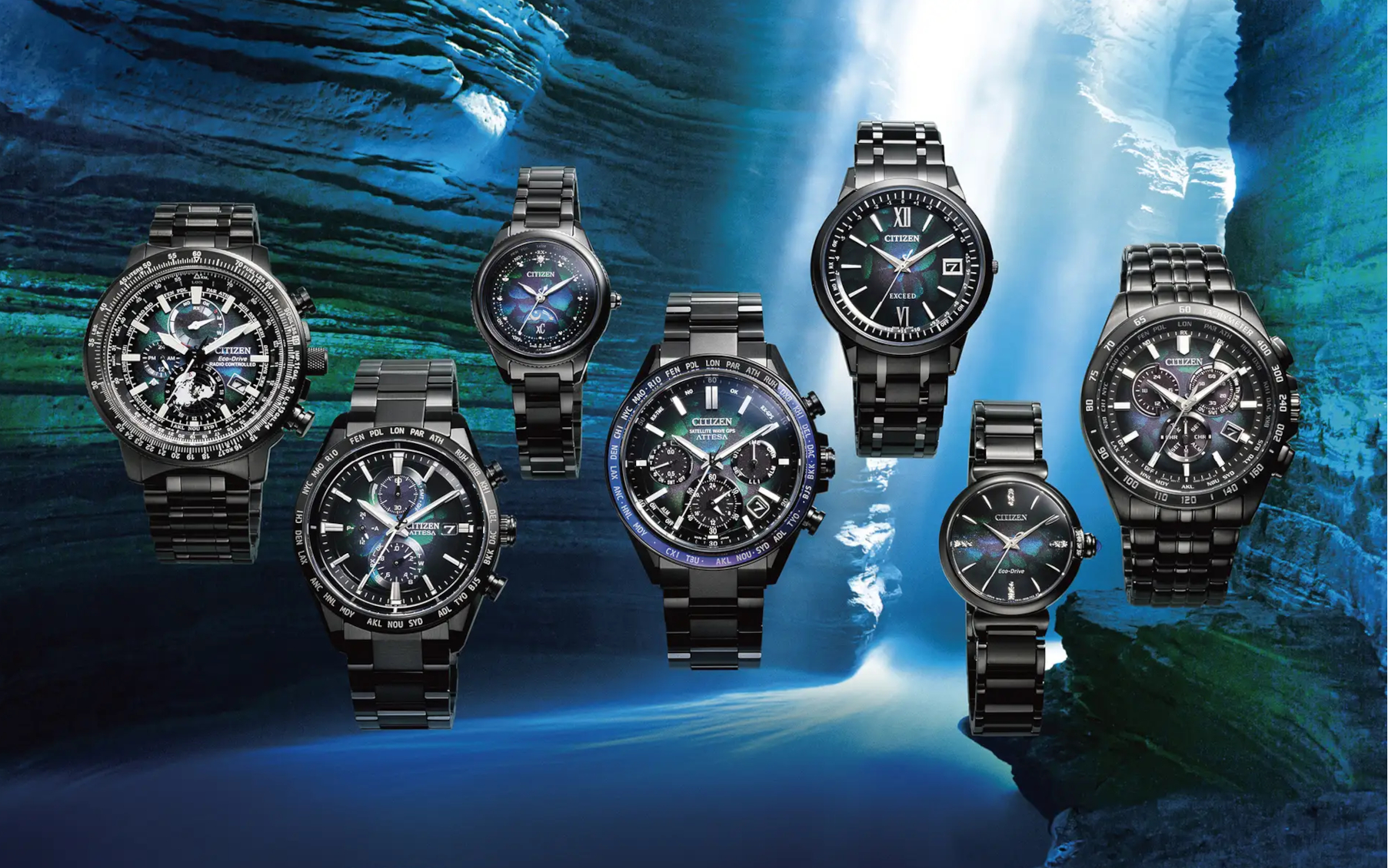 シチズン、6ブランド横断コレクション「LAYERS of TIME」。地層・鉱物