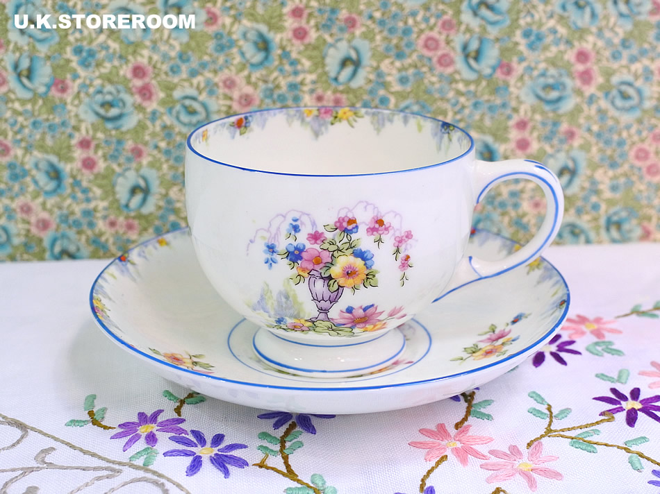 UKストアルームPA107 Paragon パラゴンフラワーパターン ティートリオ