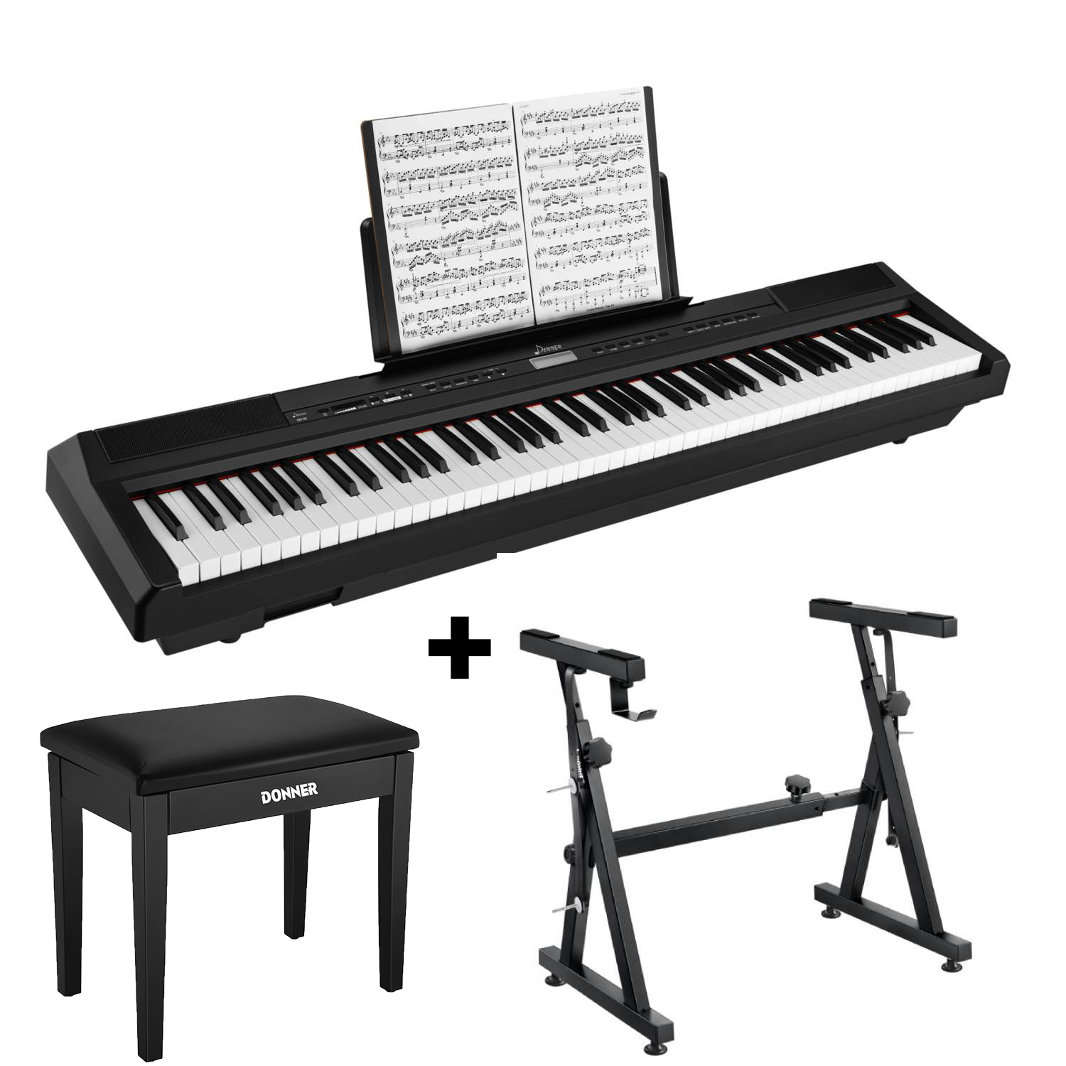 DEP-20 Portable 88 Key Weighted Beginner Digital Piano with Pedal