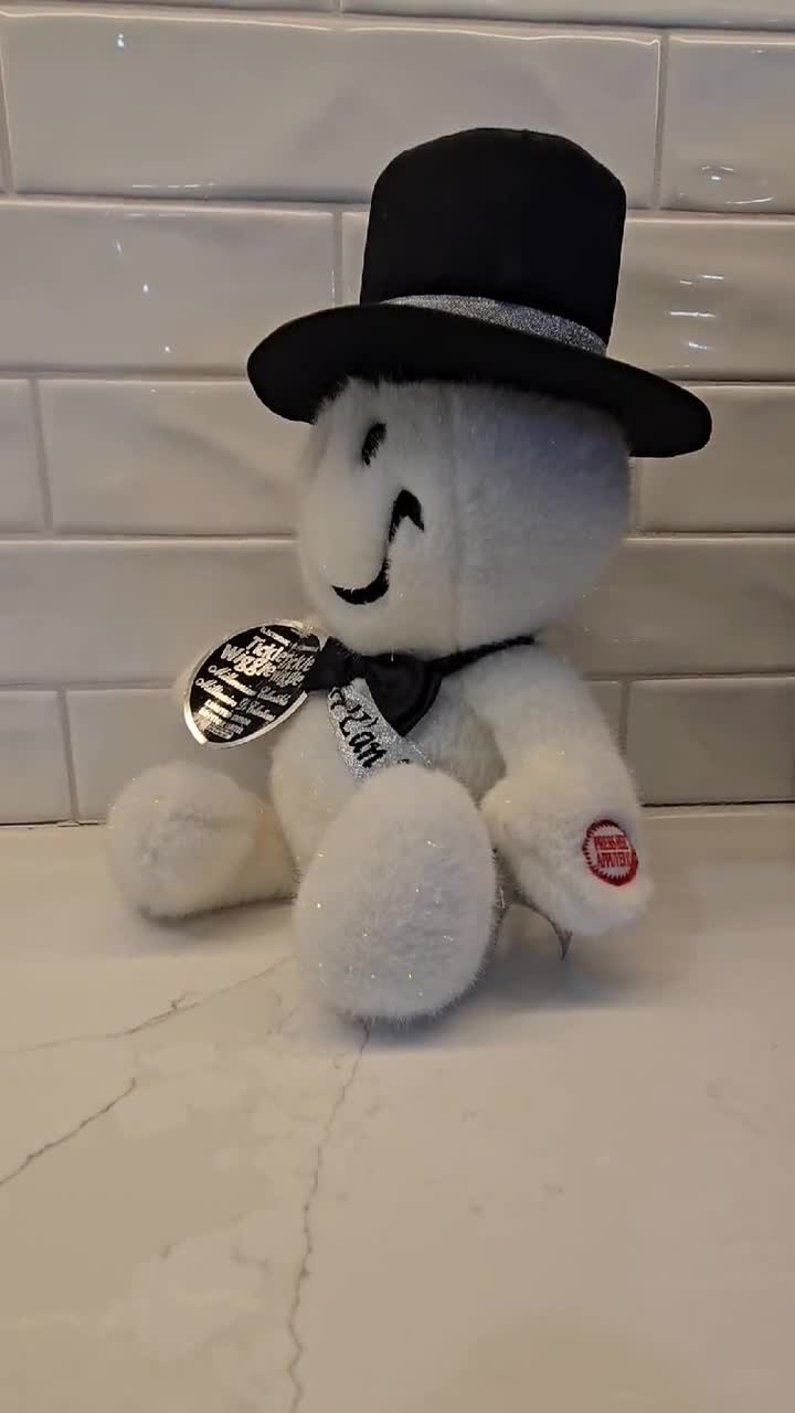 Vintage 2000 Dandee Tickle Wiggle Millennium Snowman – 14” Plush