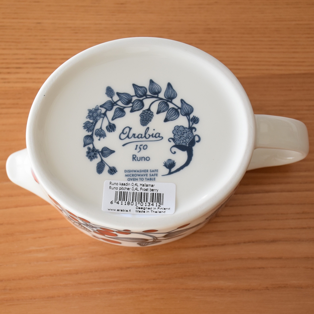 scope 】フロストベリーのピッチャーが届きました【 ARABIA Runo