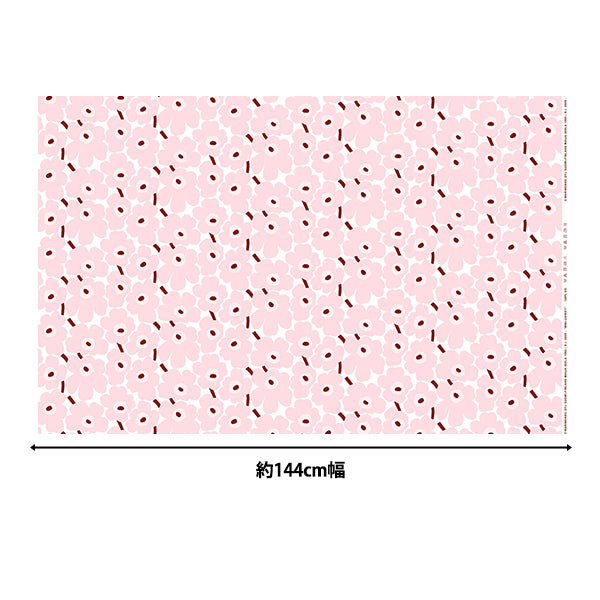 数量5から】 生地 『マリメッコ ミニウニッコ ピンク 074309-137