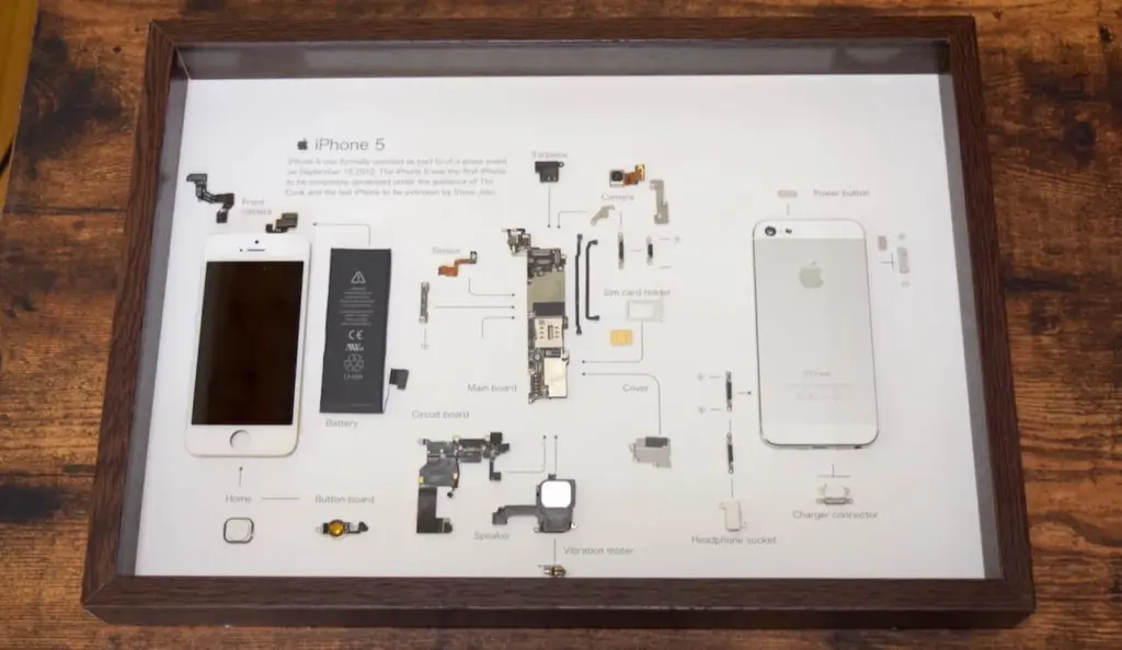 DIY】iPhone標本アートの作り方(自作)｜使わなくなったiPhone 5を分解