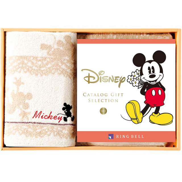 ディズニー カタログギフト(SMILEコース)+バスタオルセット [CONCENT