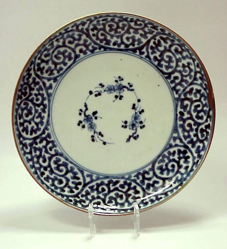蛸唐草 富貴長春 輪花皿 当時物