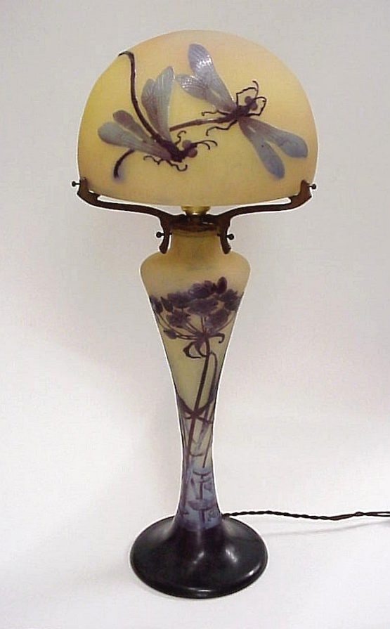 オークション ”ザ・コノサーズ” ／ Lot2019 ガレ 『蜻蛉と水生植物文