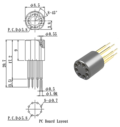 8～12Pin】LDソケット 特殊ピッチ | 日本コネクト工業株式会社 - JC