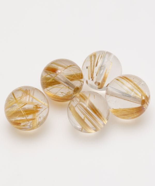 タイチン（太針）ルチルクォーツ1粒 11mm(ﾌﾞﾗｼﾞﾙ): 『岩座(いわくら