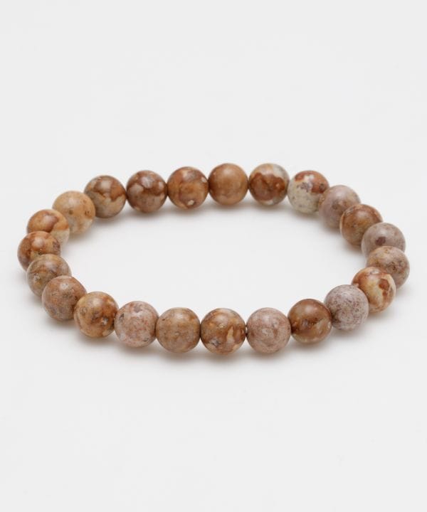 姫川薬石ブレスレット/白 8mm(新潟県糸魚川市): 『岩座(いわくら