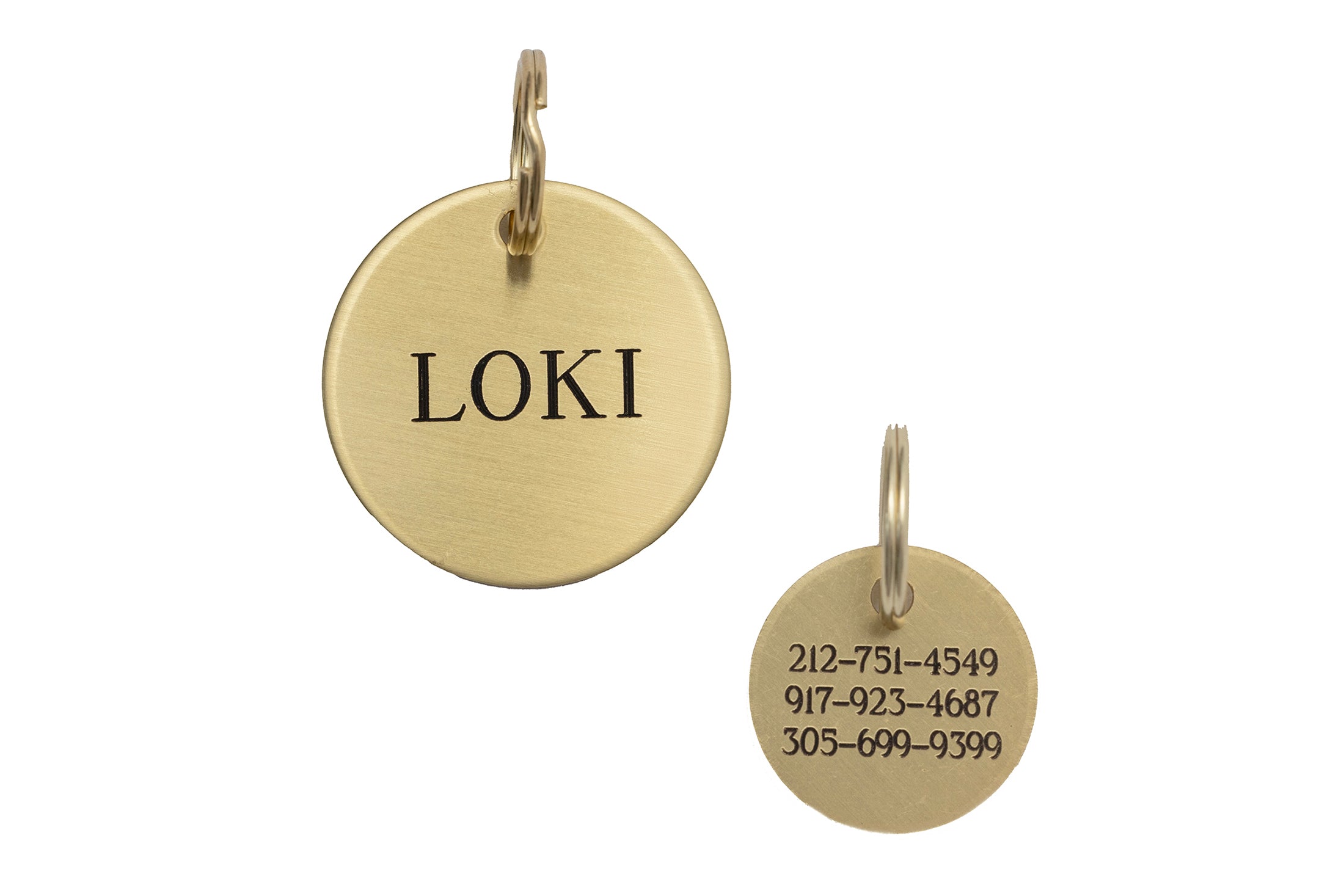 Brass - ID Tag - Round - Dog Tag – Canine Styles