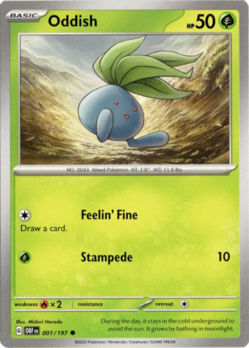 ナゾノクサ 海外版 英語版 Oddish - 001/197 -【Card Chicken】