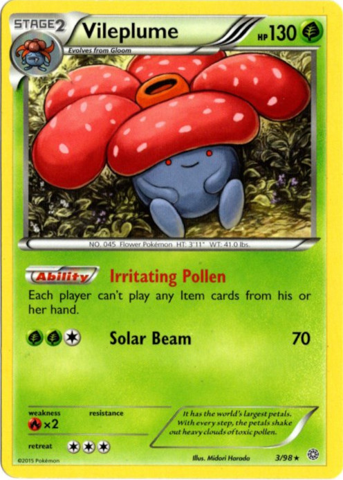 ラフレシア 海外版 英語版 Vileplume - 3/98 -【Card Chicken】