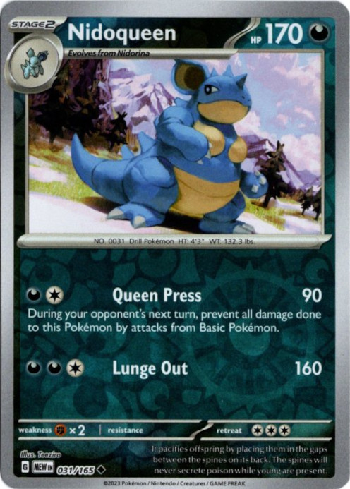 ニドクイン 海外版 英語版 リバホロ Nidoqueen - 031/165 -【Card