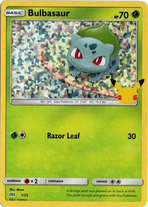 フシギダネ 海外版 英語版 25th プロモ Bulbasaur - 1/25 -【Card