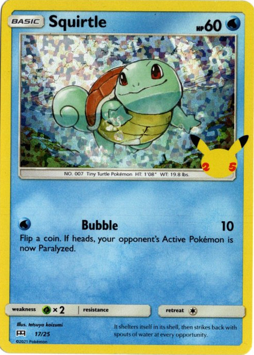 ゼニガメ 海外版 英語版 25th プロモ Squirtle - 17/25 -【Card Chicken】